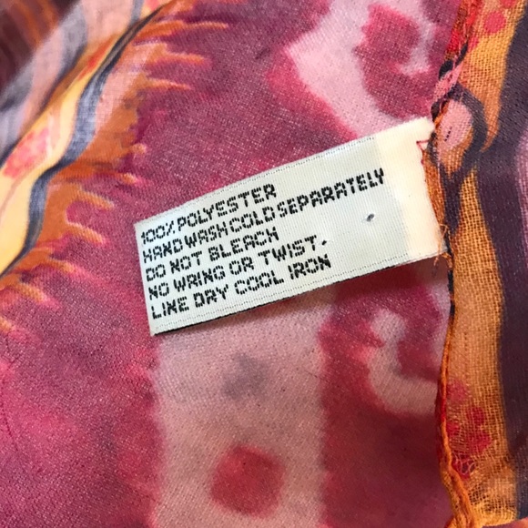 Il Mondo Di Angelo Italian Scarf Pink Orange Gold - Picture 5 of 8